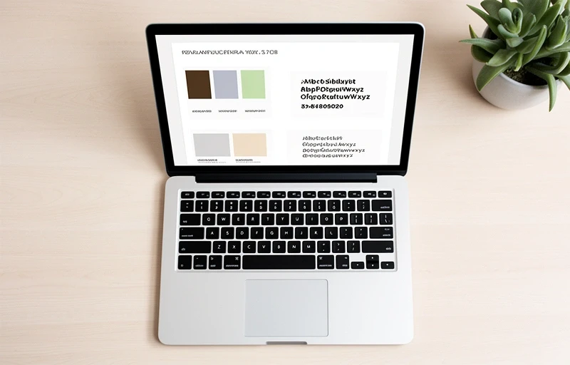 ノートパソコンの前でブランドコンセプトを整理しているクリエイター